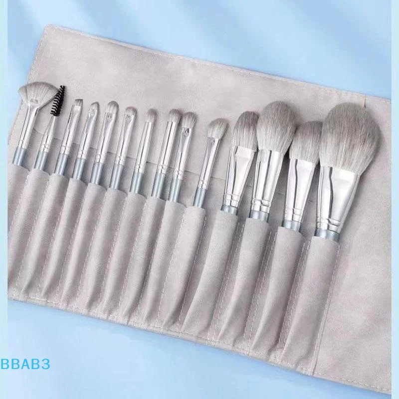 [B] ウルトラソフト 14 本メイクブラシセット 柔らかい毛先 フルフェイス ルースパウダー アイシャドウブラシ プロ仕様 コスメティックブラシ