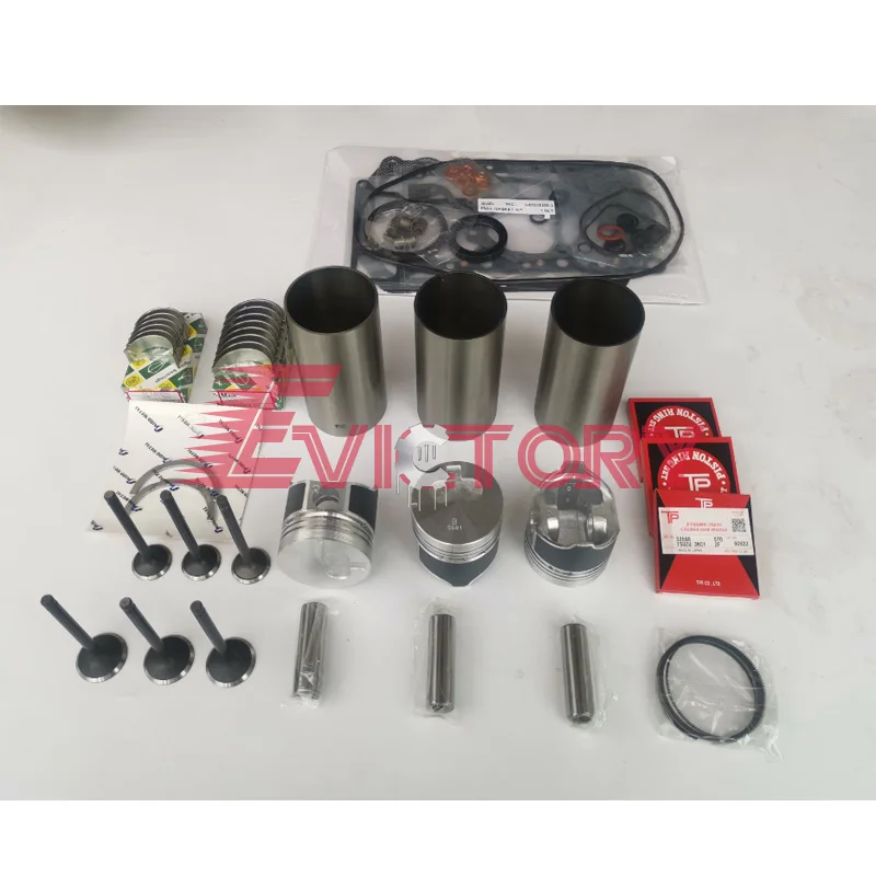 For Isuzu 3KC1 rebuild overhau kit SUMITOMO S85UX S100F2 + valve + guide