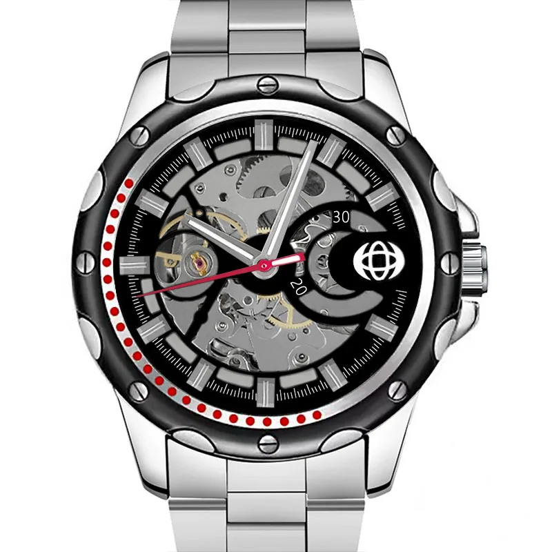 KL22 レジャーとファッションメンズウォッチ絶妙な中空スチールストリップ全自動機械式時計クールな時計ギフト