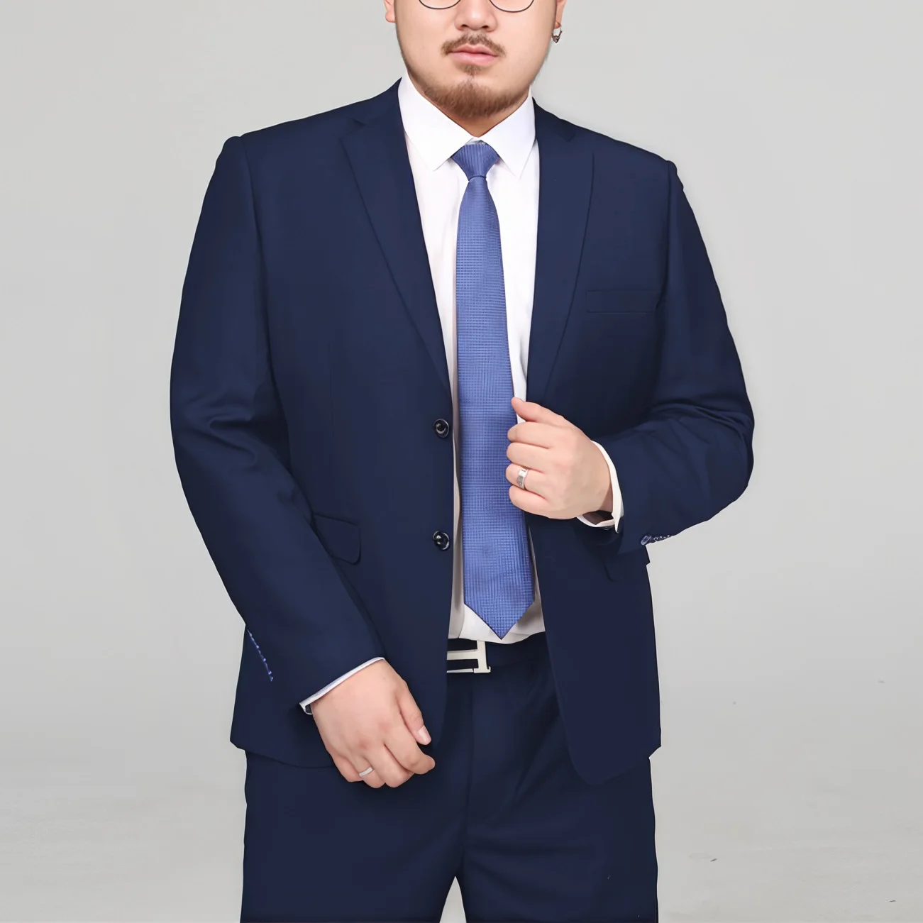 

8XL Suit (Blazer+pants) Fashion Business Gentleman Italian Style Slim Solid Color Professional Suit Wedding Groom Best Man Suit