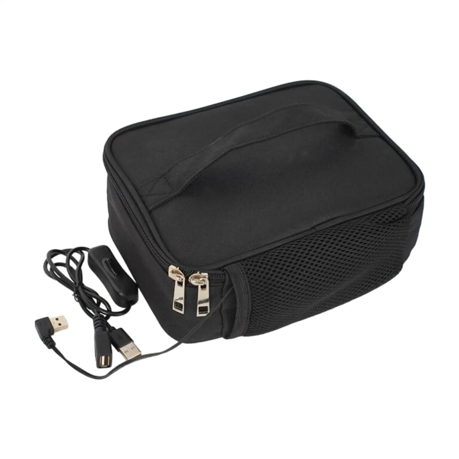 USB Heated Lunch Box Bag Reusable Oxford Cloth USB Powered Food Warmer Heated Lunch Box for Office Picnic Camping Outdoors Work