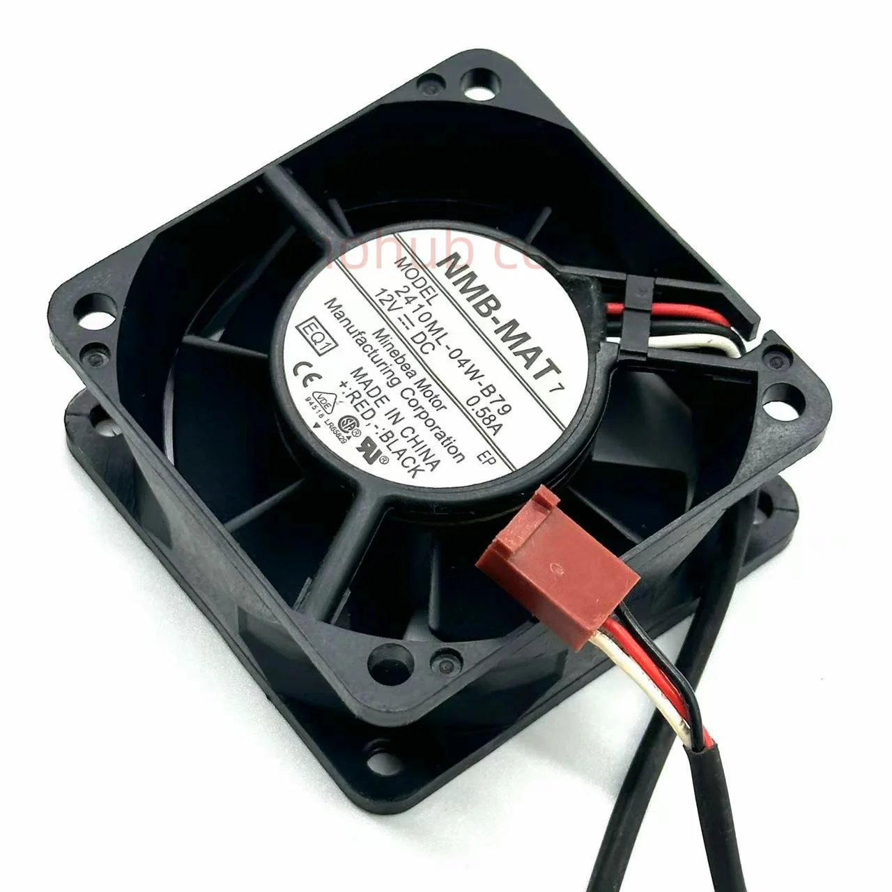 NMB-MAT 2410ML-04W-B79 EQ1 DC 12V 0.58A 3-Wire 60x60x25mm Server Cooling Fan