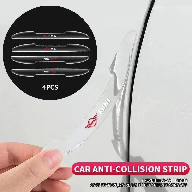 

4PCS Transparent Car Door Anti-collision Protector Bumper Strip Sticker For BMW MINI Cooper One S Countryman Clubman JCW R50 R55