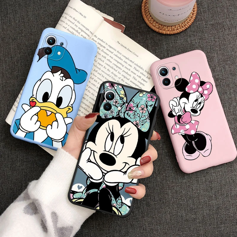 Donald Duck Case For Xiaomi Mi 11 Lite Cover 11 Lite 5G NE Fundas Cute Cartoon Minnie Mickey Mouse TPU Soft For Xiaomi 11 Lite