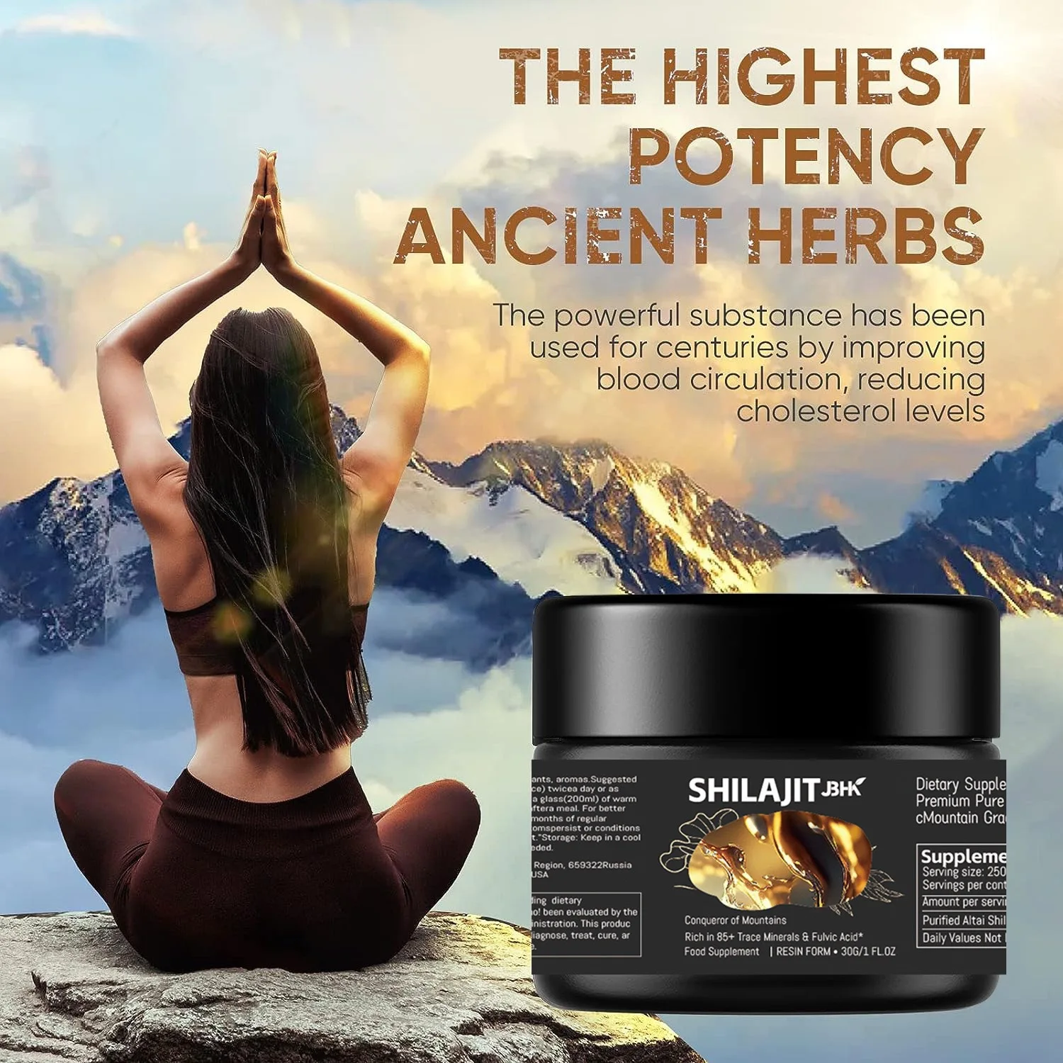 

Original Shilajit Pure Himalayan Shilajit Resin 30g with Fulvic Acid & Trace Minerals