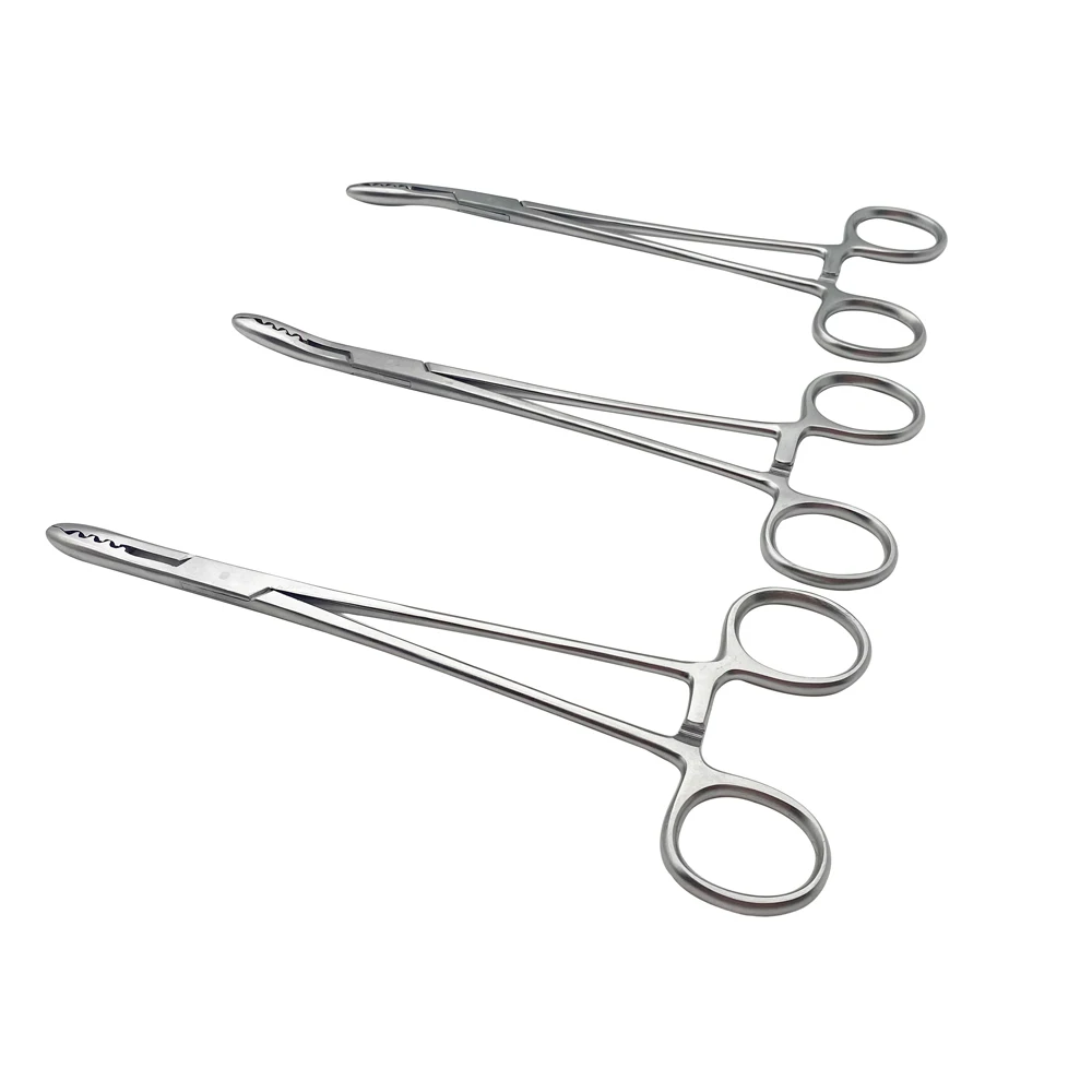 QSWTITAN Pinzas  agarrar tejidos con dientes Instrumentos quirúrgicos  mascotas Acero inoxidable Autoclavable