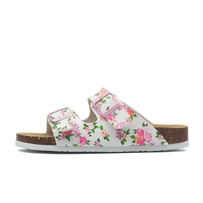 Summer Lovers Beach Cork Slippers Sandals Casual Double Buckle Clogs Beach Sandals Casual Shoes  Flip Flops Flats Shoes 35-45