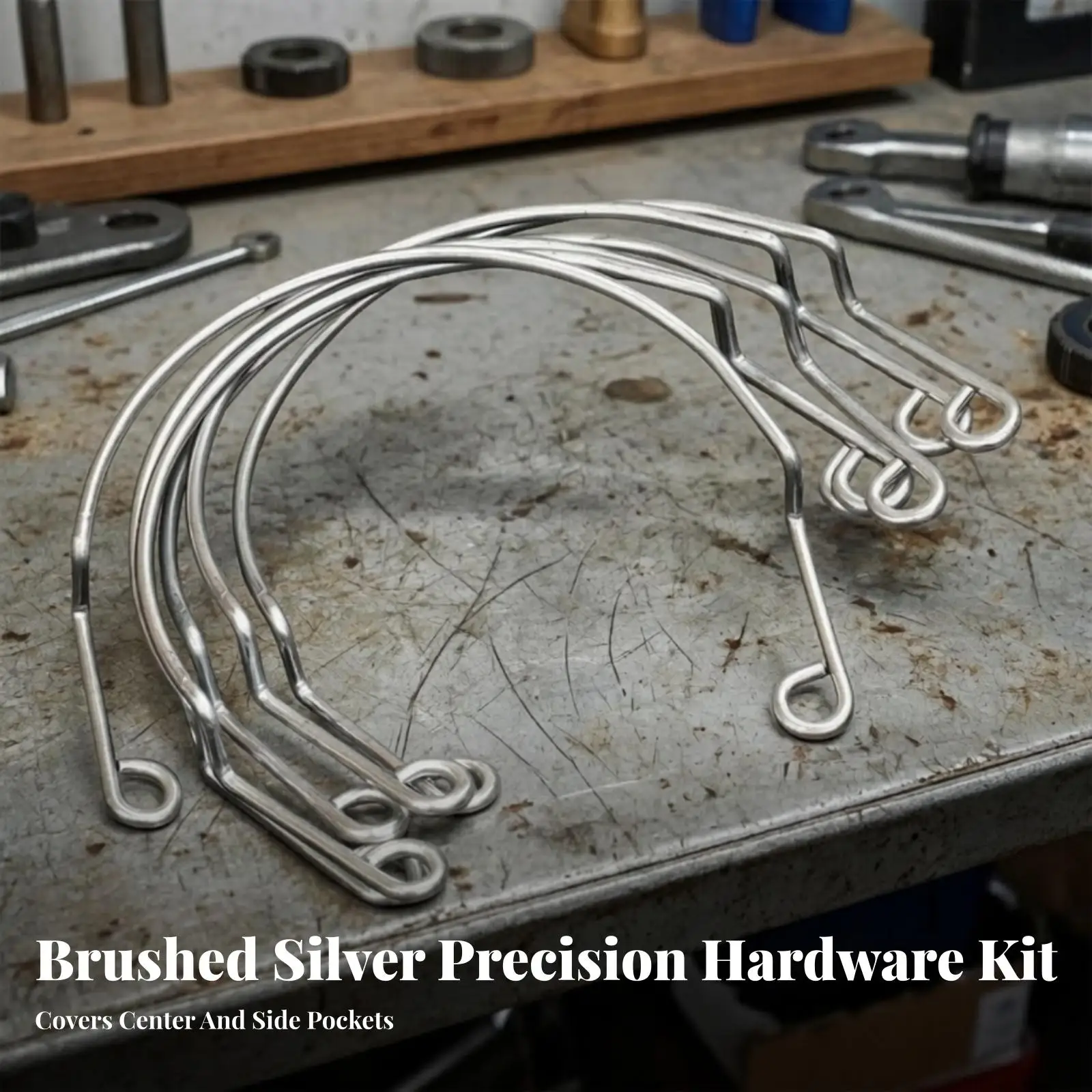 Billiard Table Net Pocket Bracket Hardware Set Steel Iron Curved Loops for Corner and Middle Support