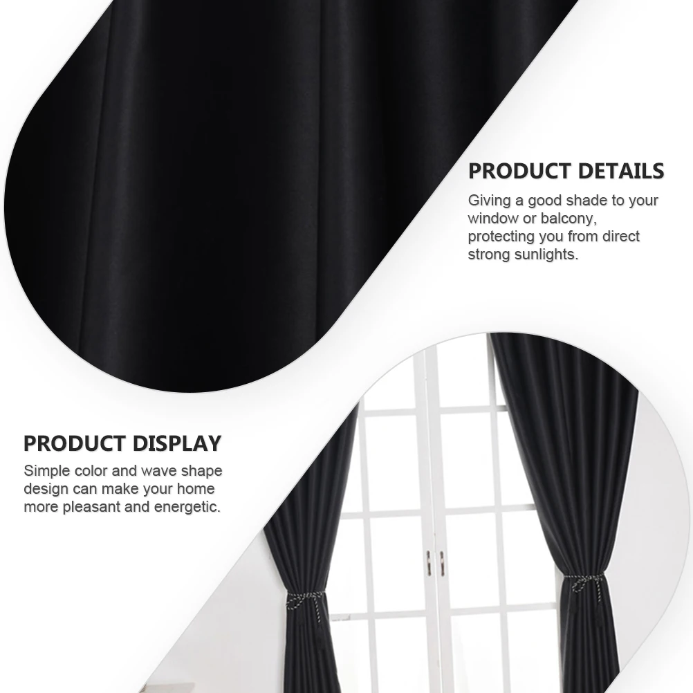 2Pcs Blackout Curtains Nordic Simple Shading Window Cloth Heat Insulation Indoor Curtain Living Room Bedroom Privacy Protection