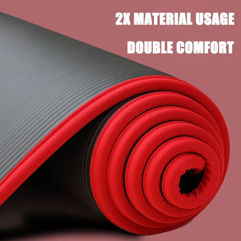 15MM Extra Thick 183cmX61cm Yoga Mat NRB Non Slip Sports Mat Fitness Odorless Pilates Sports Home Yuka Fitness Mat Bandage