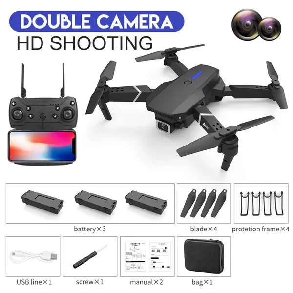 E88 Rc Drone Wifi F…