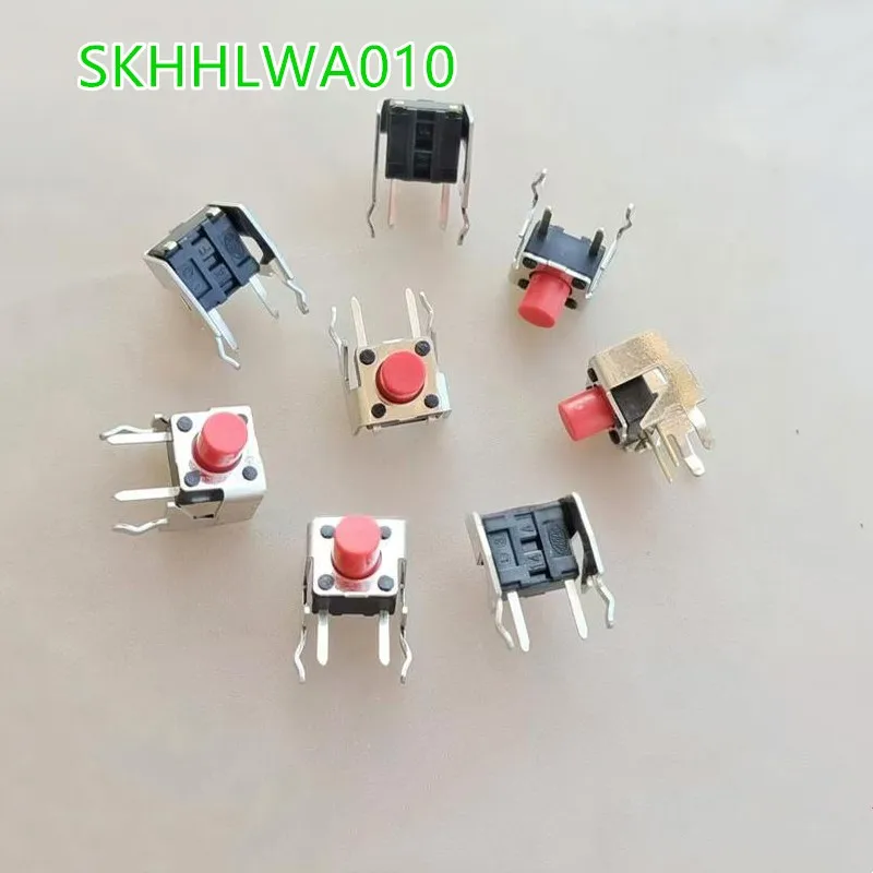 10PCS SKHHLWA010 Japanese ALPS touch switch, 6*6*7 with bracket, straight side insertion, 2-pin side key, horizontal