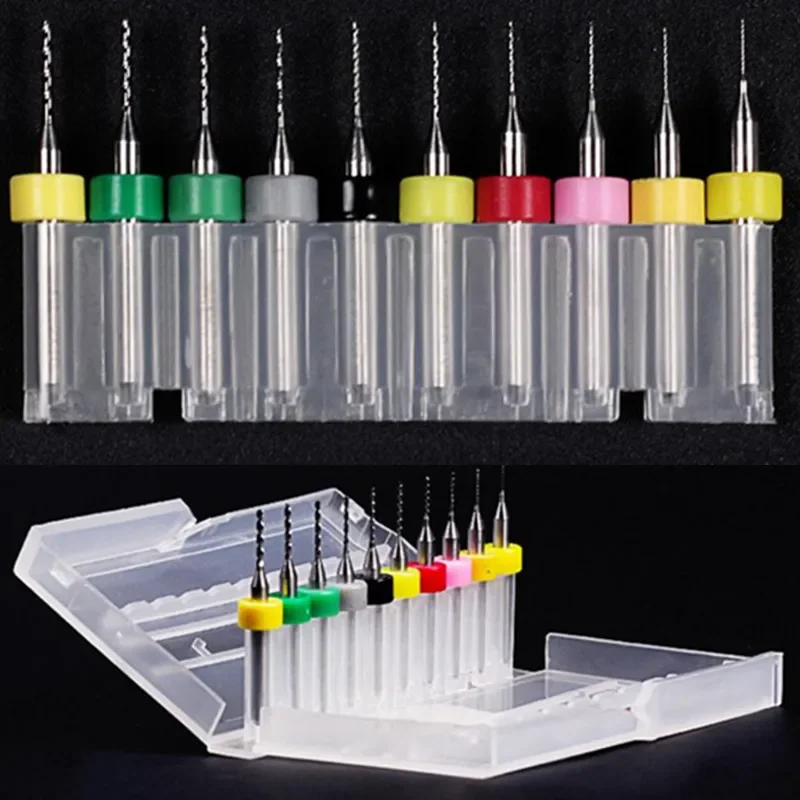 1pcs Drill Bit 0.1mm-2.0mm PCB Drill Bit Tool Kit Tungsten Carbide Metal Milling Bit for Circuit Board Engraving Machine