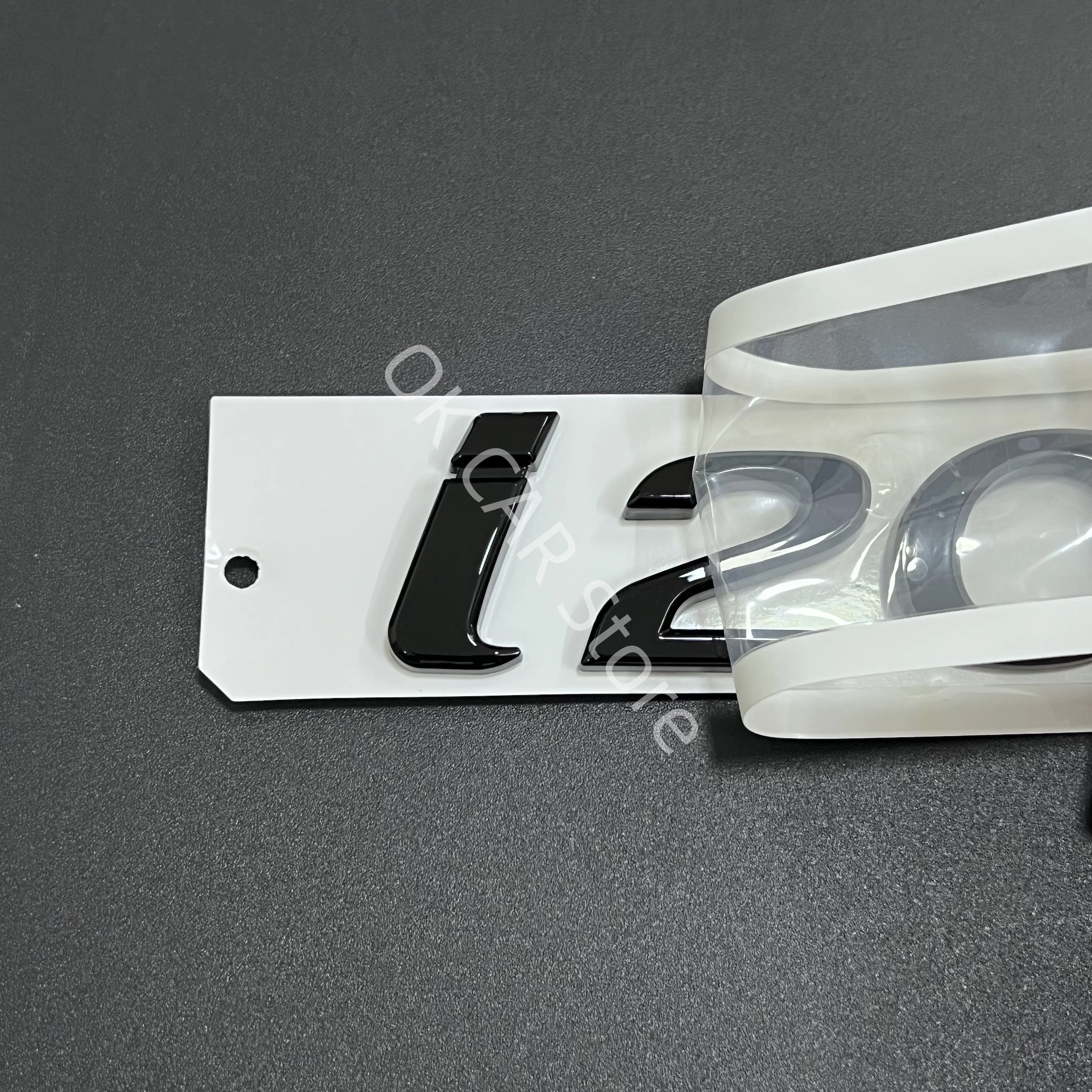 For Hyundai i10/i20/i25/i30/i35/i40 Letter Emblem, 2 Colors Chrome Black Self Adhesive Badge view 5