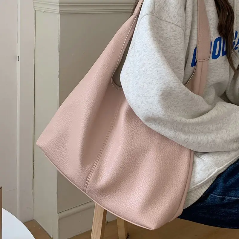 

TRSYPHXM Underarm bag, women's summer 2024 new Korean version tote bag, student class large capacity shoulder bag, commuting bag