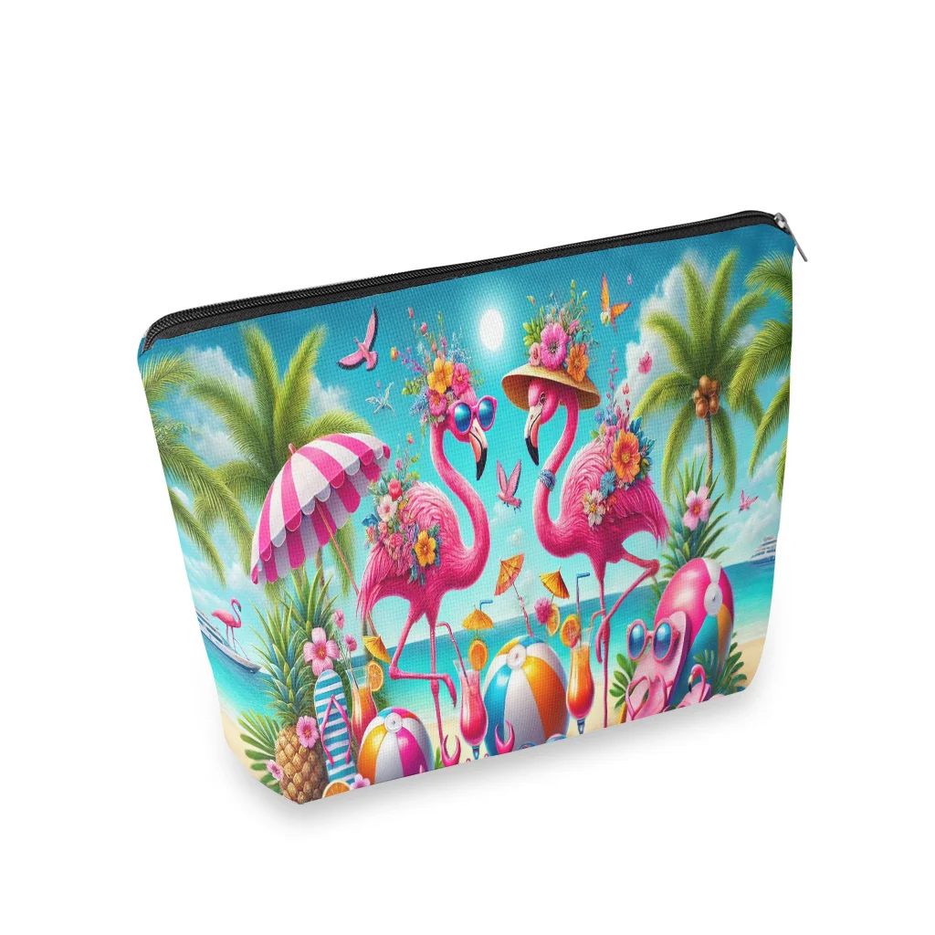 A fashionable turkey pattern cosmetic bag-cute multifunctional zipper handbag, jewelry storage bag