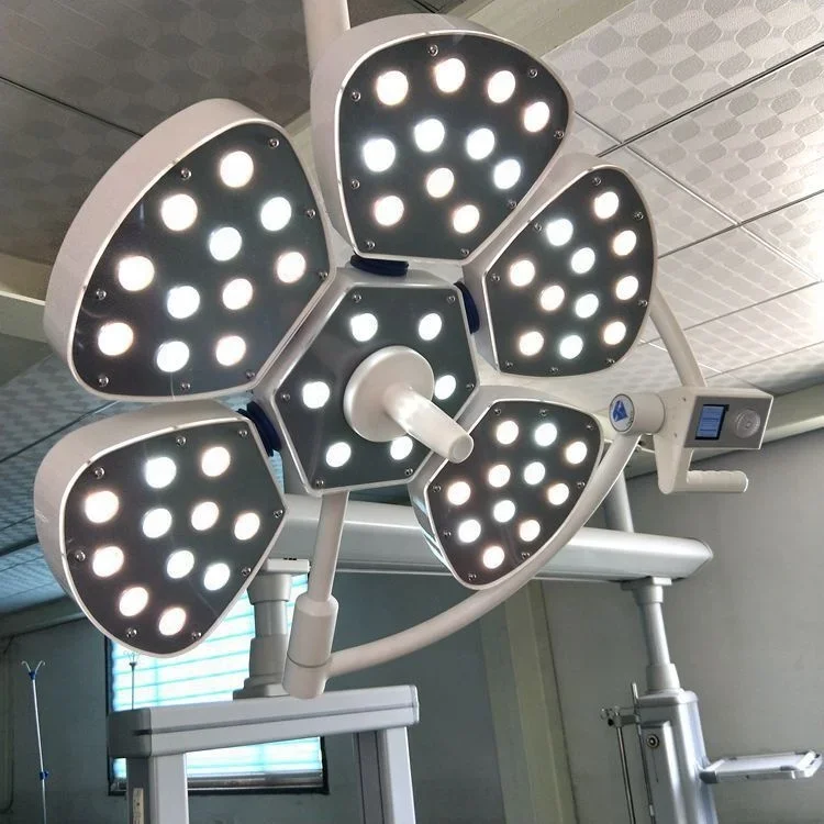 LED 5+3 petal-shaped shadowless light ceiling type double dome/arm/head operating light surgery shaowless lamp