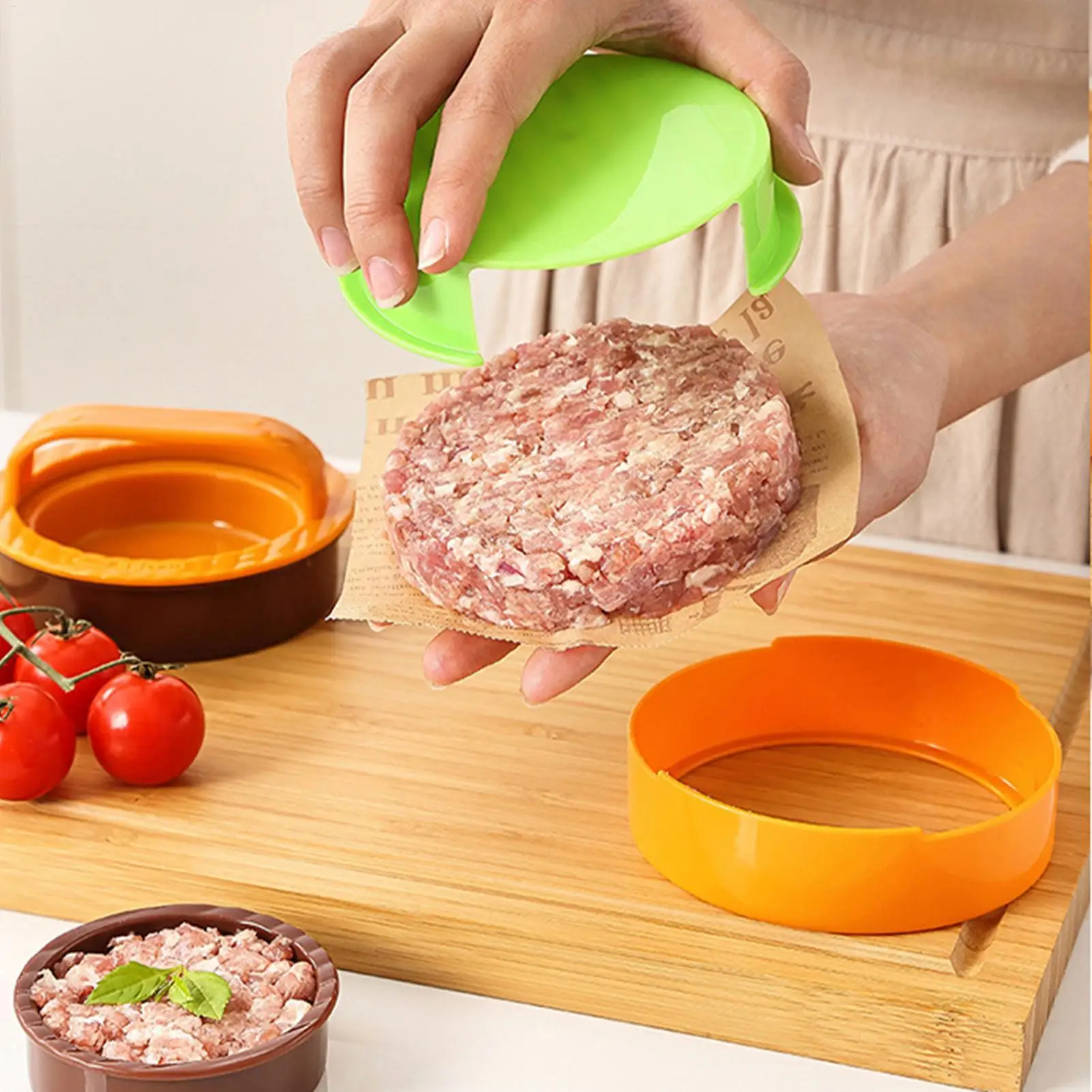 

Hamburger Patty Press Kitchen Gadgets Burger Maker For Backyard Grill Barbecue Home Kitchen Camping Restaurant Cooking