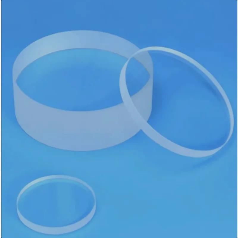 JGS2 Round Quartz Sheet 40-95mm Diameter 1-10mm Thickness | High Temperature Resistant Optical Window Lens