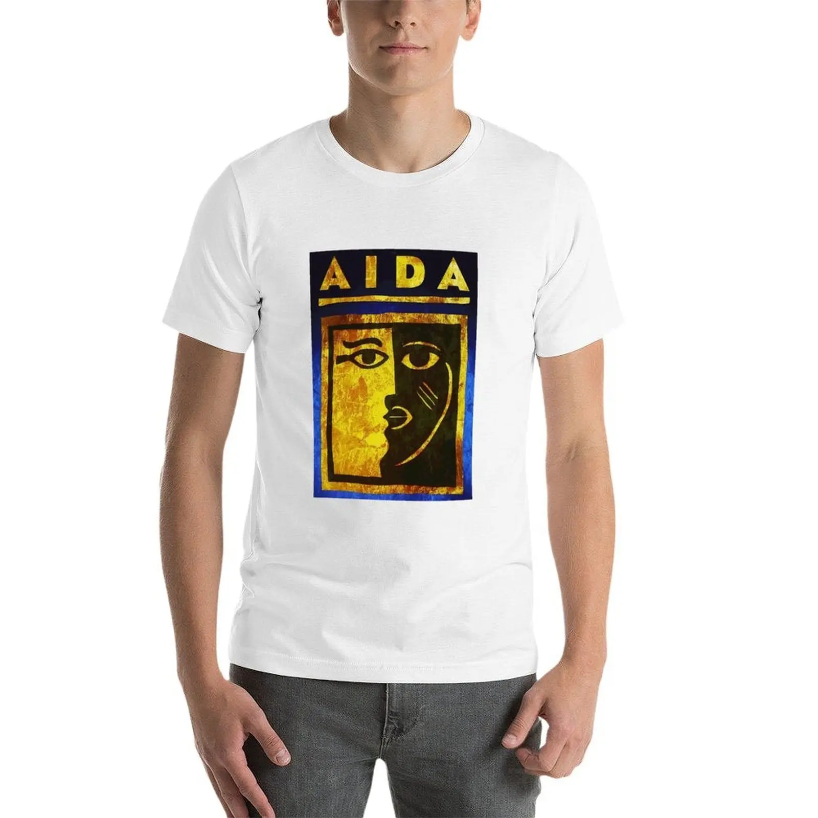 Aida met prints slim pakket voor Musical T-Shirt man shirts zwart effen katoenen shirts man voor t t-shirt t fit