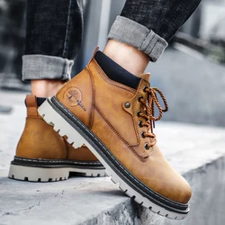 Outdoor Boots Luxury Leather Warm Fur Classic Ankle Boots Outdoor Brand Motorcycle Boots Luxury Shoes for Spring and Autumn 2025