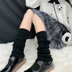 Harajuku Japanese Lolita Leg Warmers Women Gothic Knit Long Socks Leggings Gaiters Knee Goth Winter Cuff Ankle Heap Socks Y2K