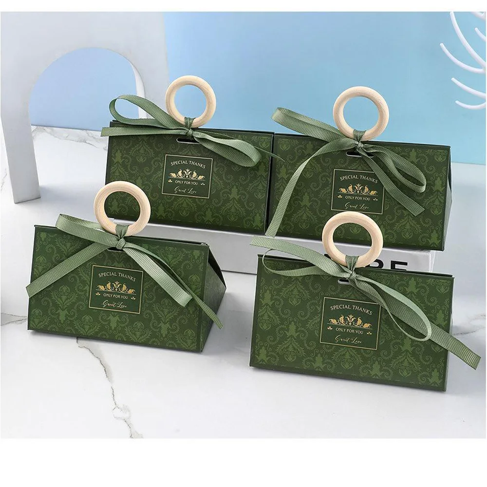 Mini Hand-held Leather Candy Bag Wedding Halloween Christmas Birthday Party Valentine's Day Gift Packaging Box For Chocolate