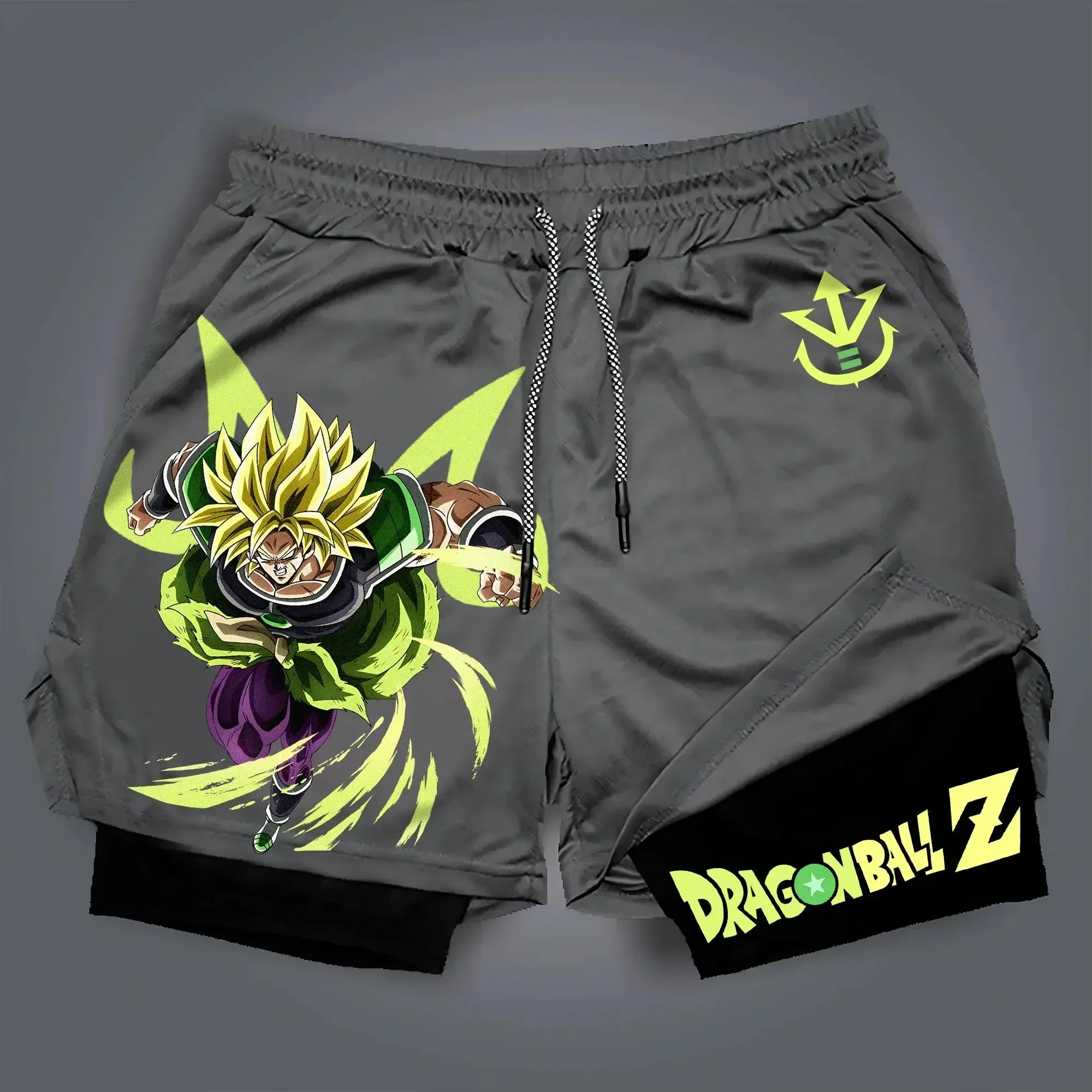 2026 Dragon Ball Anime Men's Shorts Double Layer 2-in-1 Breathable Quick-Dry Beach Pants New Summer Y2k Fitness Sports Pants view 2