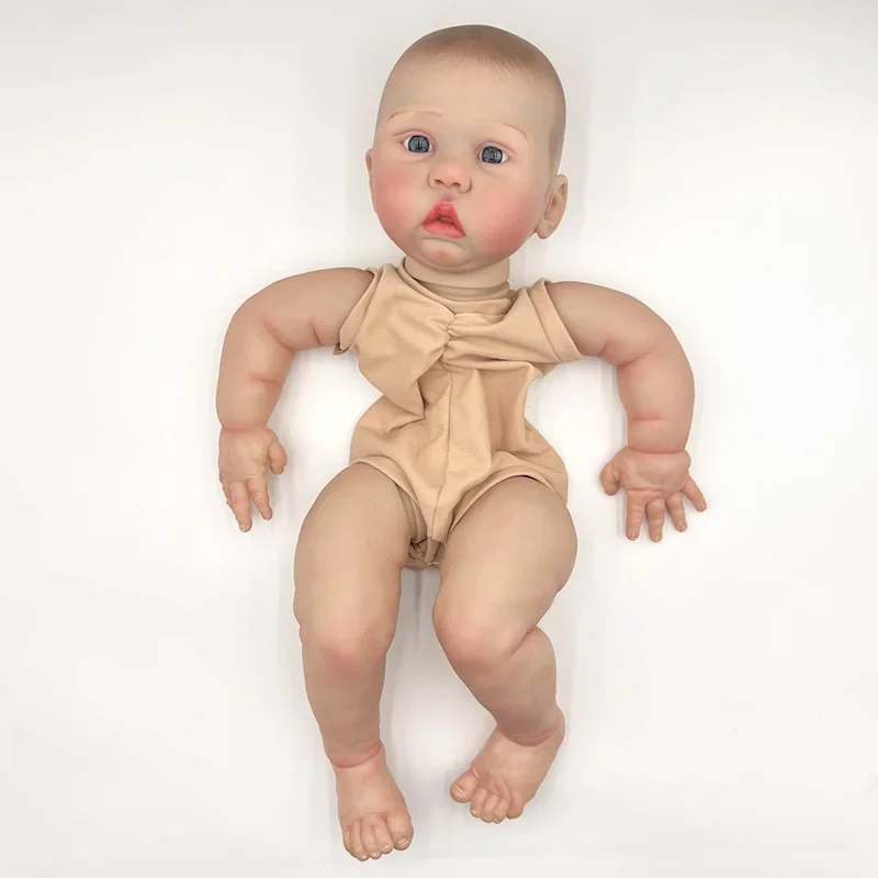 19inch  Already Painted Doll Kit Amber  Lifelike Baby Doll with Many Details Veins DYI Toys