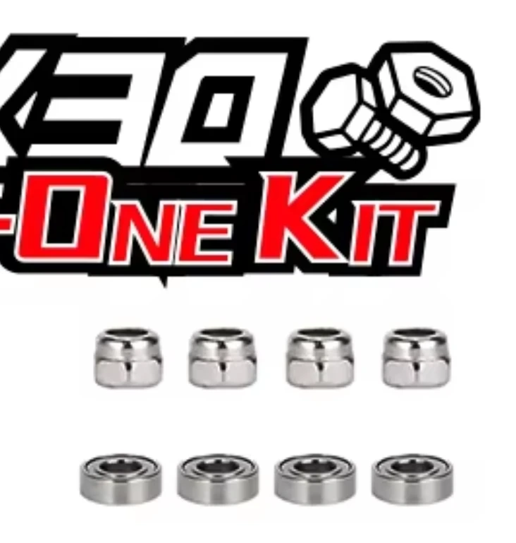 2026 9IMOD  Screw & Bearing Kit 120PCS Stainless Steel RC Upgrade Set with M1 M1.4 M2 Screws Bearings for Axial SCX30