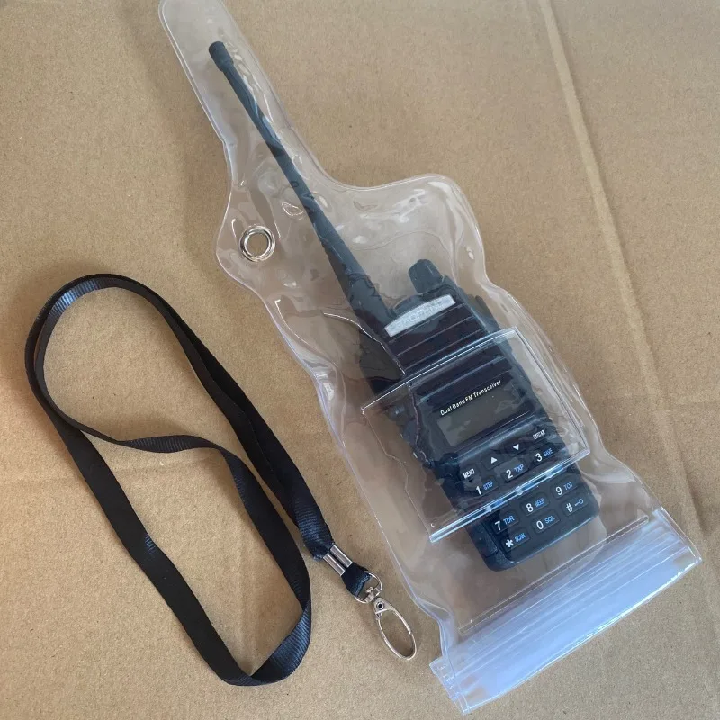 حقيبة Walkie-Talkie المقاومة للماء: حافظة حماية عالمية لأجهزة الراديو ثنائية الاتجاه، تصنيف IPX7، شفافة