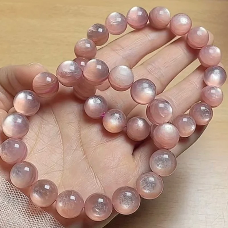 5A Lepidolite Pink Round 10mm 12mm 14mm 16mm Nature for DIY Making Jewelry Bracelet 17cm FPPJ Wholesale Loose Beads