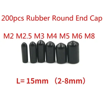 200 adet lastik kapak vidası uç kapatma başlığı plastik tüp göbek konu koruyucusu itmeli kapaklar boru yuvarlak kırmızı M2 M2.5 M3 M4 M5 M6 M8