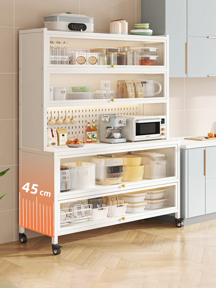 

Kitchen hole plate shelf dining side cabinet widened floor-to-ceiling appliances with doors