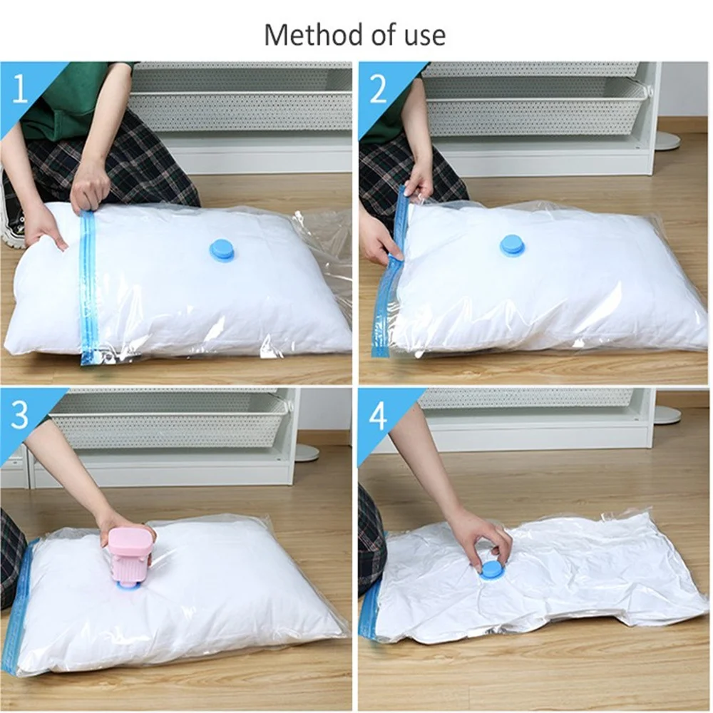밸브와 의류 보관 가방에 대 한 진공 가방 홈 주최자 투명 Foldable 압축 대형 인감 공간 인감 가방을 저장