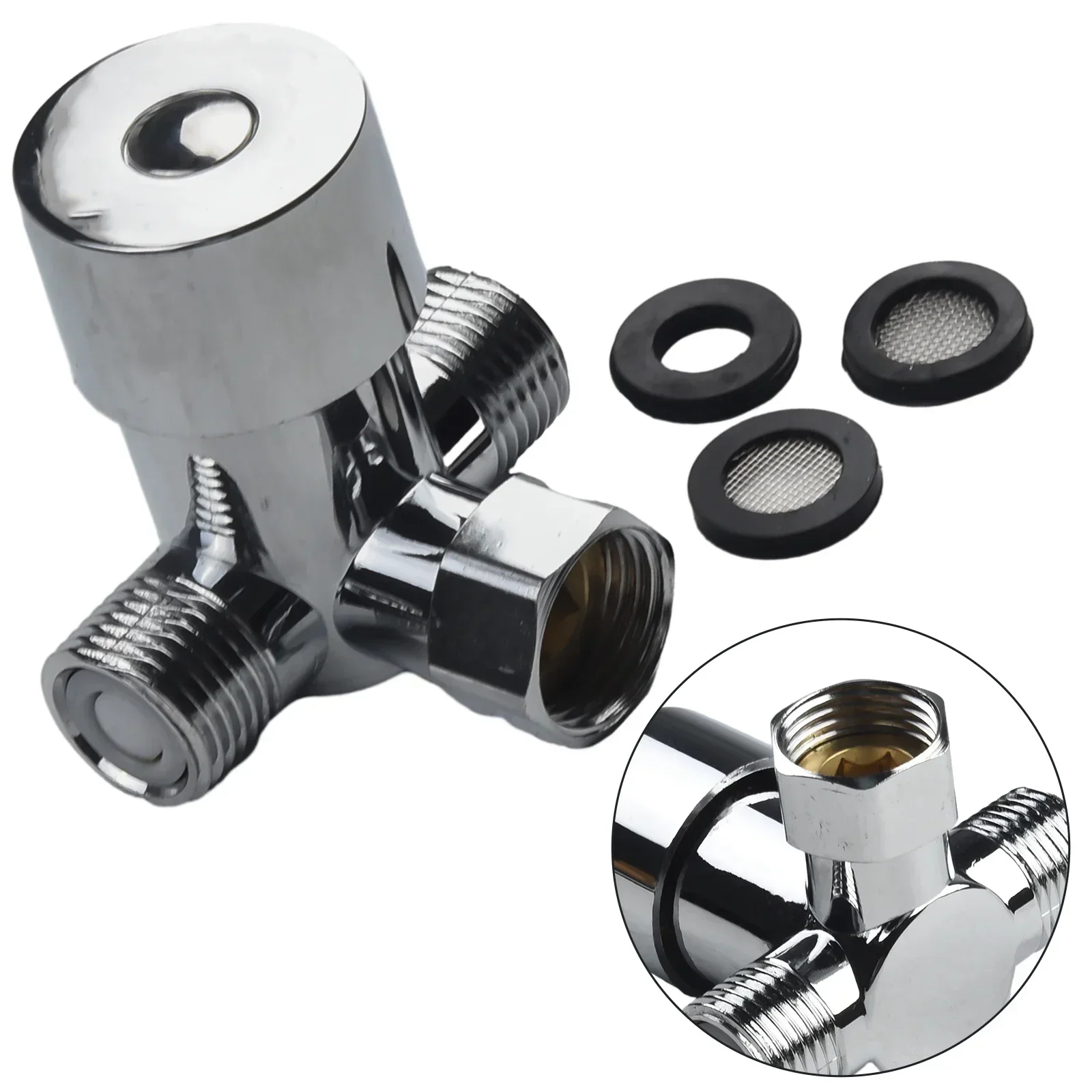 

For Water Heater Inlet Valve Mixing Valve Thermostatic Thickened Brass Wash Basin Water Valver Adjustable High Quality
