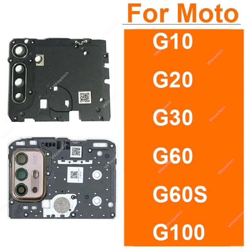 Rear Back Camera Lens Glass with Frame For Motorola MOTO G10 G20 G30 G60 G60S G100 Antenna Motherboard Mainboard Cover Parts