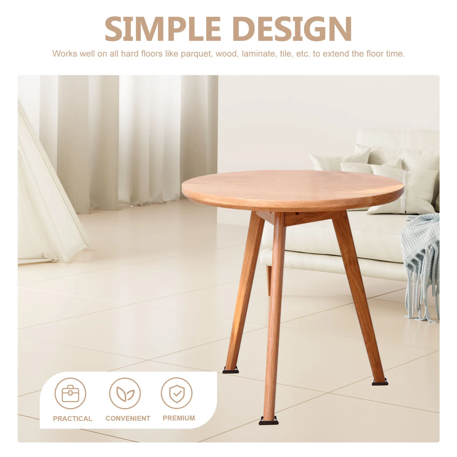 

10pcs Furniture Leg Pads 10 Pack Table Chair Floor Protectors Non-Slip Silicone Cushions For Hard Floors Plastic Caster Cups