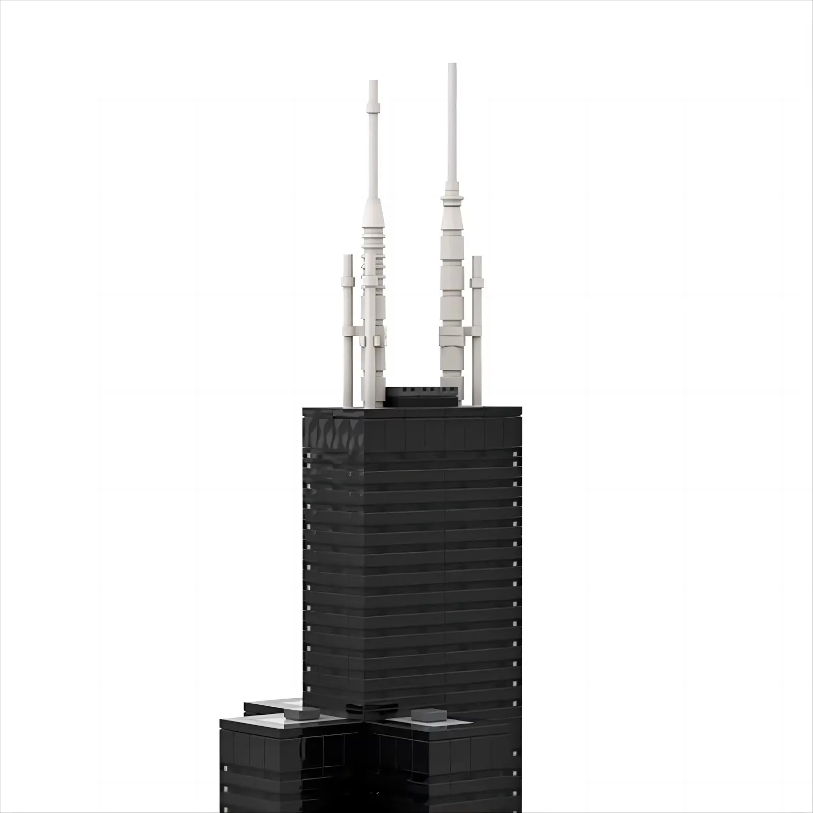 MOC Building Blocks City CBD Landmark Building 2847PCS Willis Tower (Sears Tower) 1:800 Scale Build Model