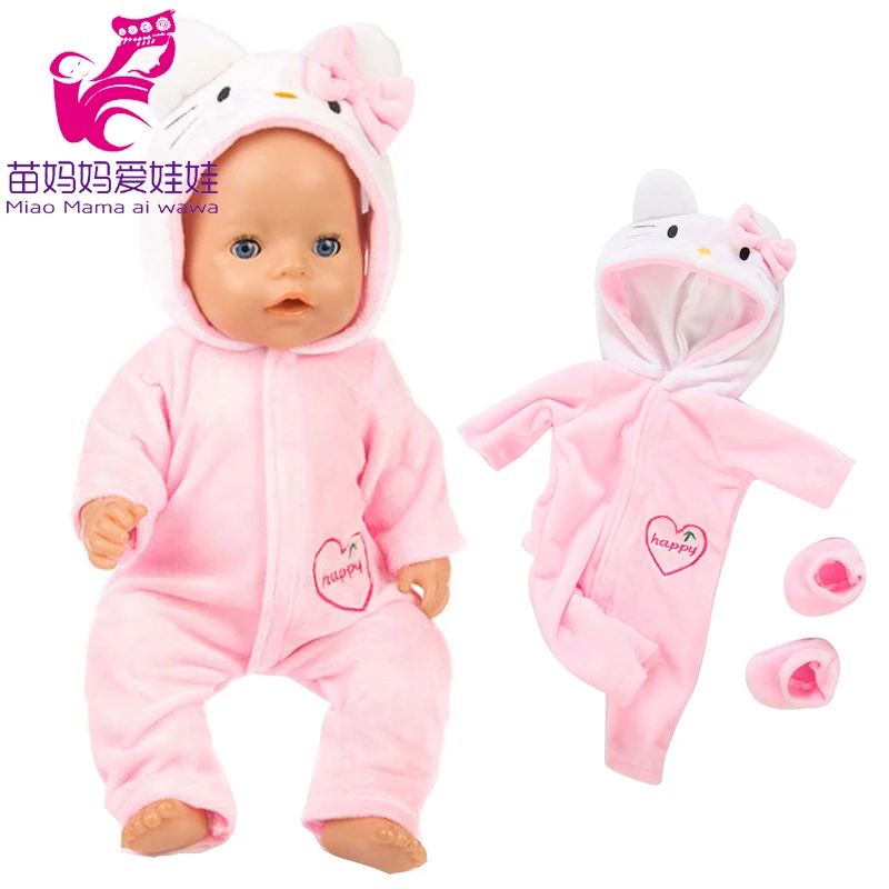 Doll Clothes for 43cm Born Baby Doll Leather Clothes Pink Doll Coat for 17 Inch Baby Doll Jacket Winter Toys Clothes