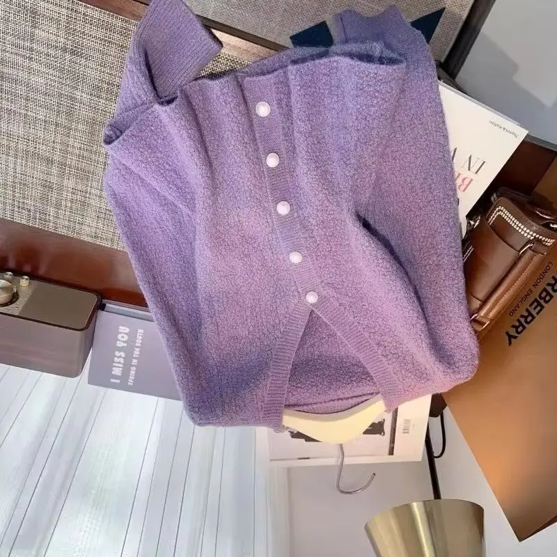 

Осень-зима, новый французский стиль, маленький ароматный вязаный кардиган, пальто, женский тонкий короткий повседневный универсальный вязаный свитер, женский