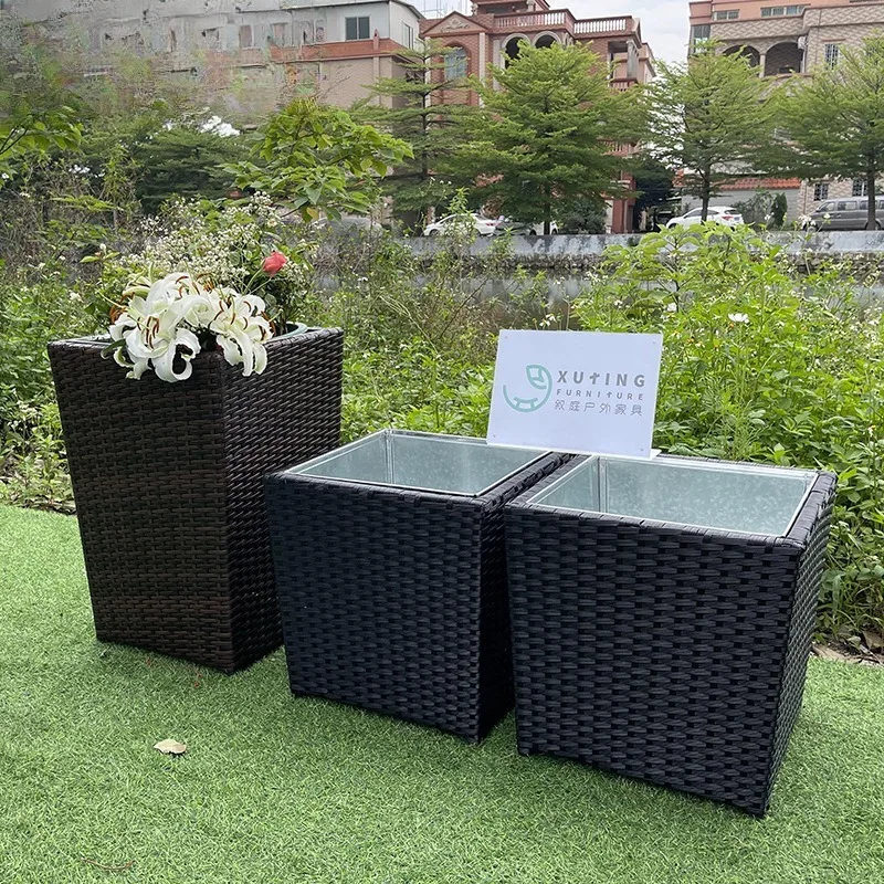 

Открытый пляжный сад, двор, коробка для хранения из ротанга, уличная гостиная, кафе, водонепроницаемая солнцезащитная коробка из ротанга, мебель