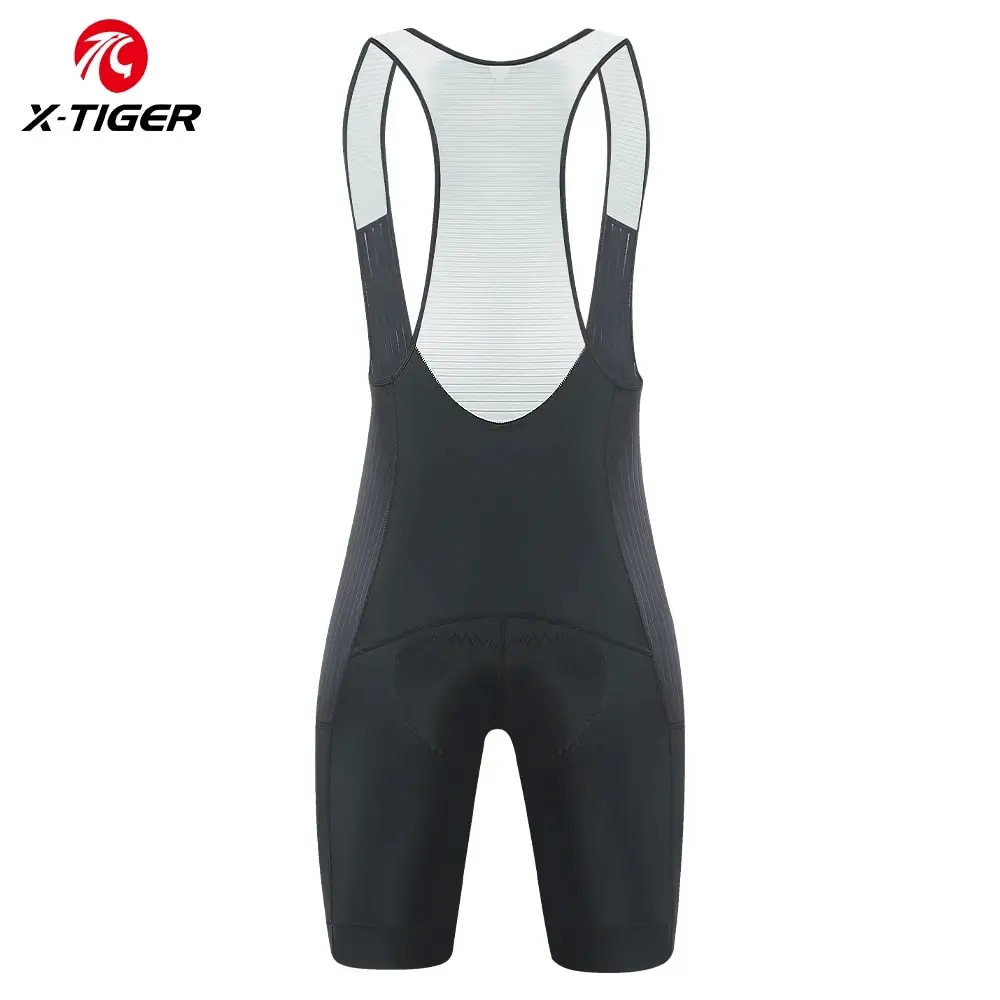 X-TIGER Herren-Radsport-Trägerhose mit Taschen, professionelle Rad-Radsport-Leggings für Langstrecken-Radfahren