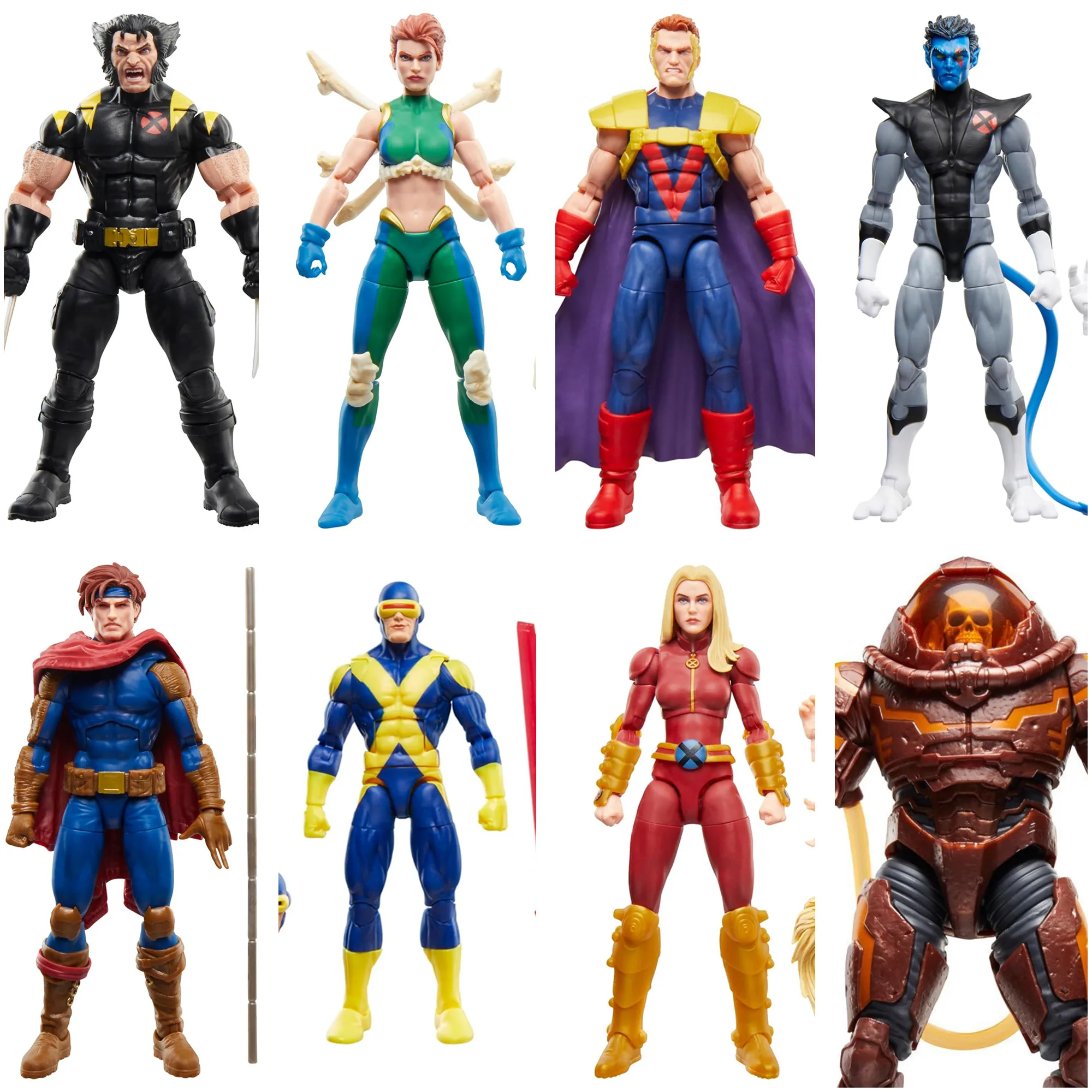 Marvel legends X-MEN nemesis baf onda wolverine nightcrawler gambit fabian cortez ciclope casca marrow 6 "figura de ação brinquedos boneca