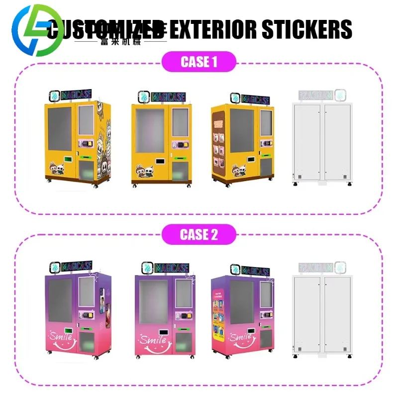 Beste kwaliteit geld verdienen Hot Sale Aangepaste telefoonhoes Automaat Automatische mobiele telefoon Diy telefoonhoes Automaat