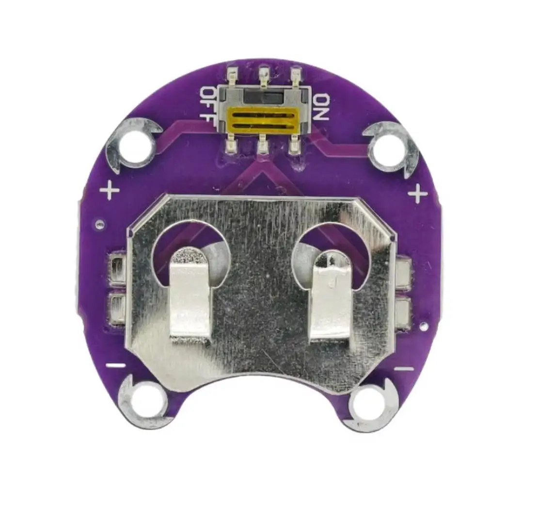 LilyPad CR2032 Coin Cell Battery Holder With On/Off Switch, VCC/GND Output, for Arduino Wearable & Low-Power Projects