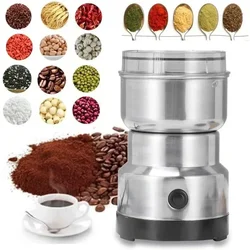 Food Coffee Grinder Electric Portabl Household Pepper Legumes Bean Grinding Machine Stainless Kitchen Grain Chopper Tool