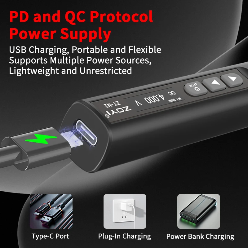 Imagem -04 - Zoyi Ferro de Solda Inteligente Portátil e Multímetro Alta Potência 65w Temperatura Ajustável Soldagem Casa Profissional n2