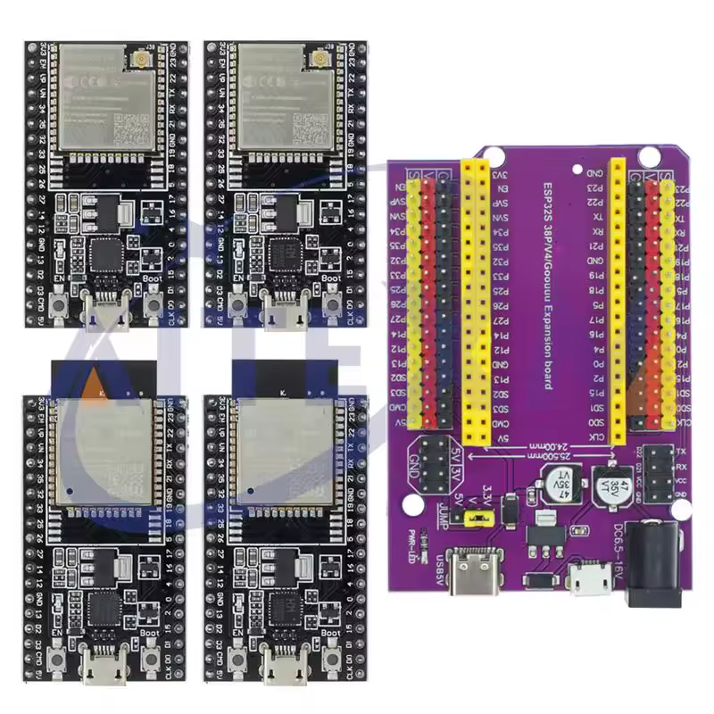 ESP32 פיתוח לוח TYPE-C/מיקרו USB ESP32-DevKitC V4 WiFi + Bluetooth Dual Core ESP-WROOM-32 הרחבת לוח 38 סיכות