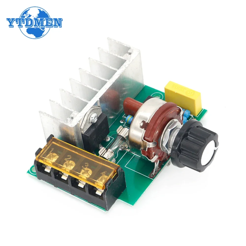 1PCS 4000W AC 220V High-power SCR Adjustable Motor Speed Controller Control Dimming Dimmers Voltage Regulator Module